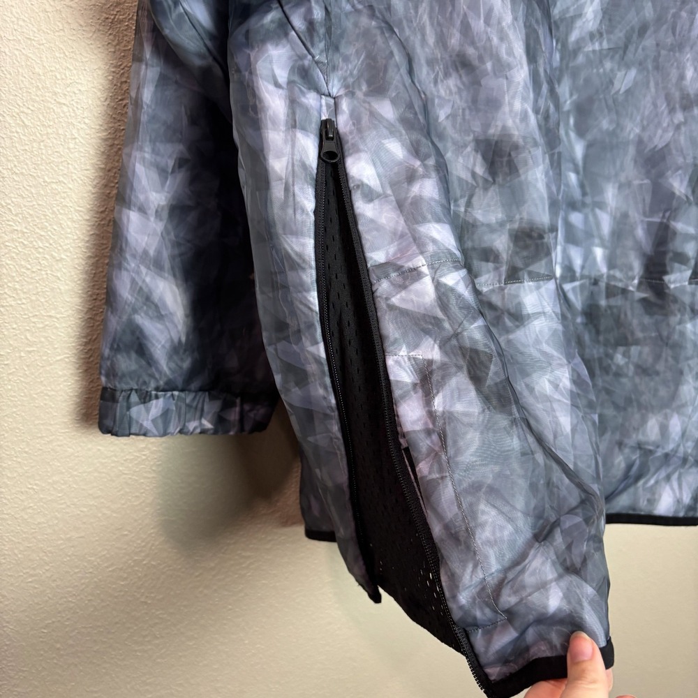 Champion Holographic Windbreaker Jacket Side Zip Vents‎ Funnel Neck Pockets 2XL - Picture 4 of 14